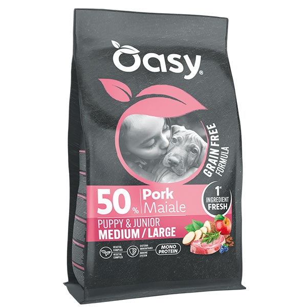 Oasy Cane Grain Free Puppy Medium/Large Maiale