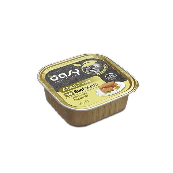 Oasy Gatto Grain Free Adult Umido 85 g Manzo Con Carote