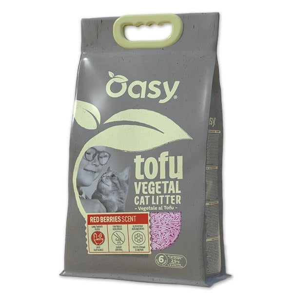 Oasy Lettiera Vegetale Tofu Red Berries 6 l