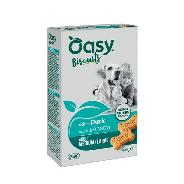 Oasy Cane Snack Monoprotein Biscuits Adult Medium/Large 400 g Anatra