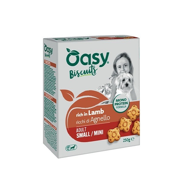 Oasy Cane Snack Monoprotein Biscuits Adult Small/Mini 250 g Agnello