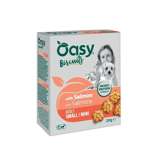 Oasy Cane Snack Monoprotein Biscuits Adult Small/Mini 250 g Salmone