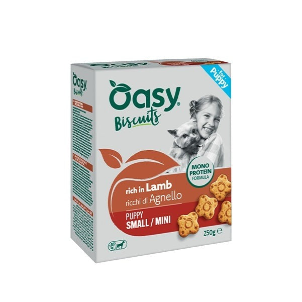Oasy Cane Snack Monoprotein Biscuits Puppy Small/Mini 250 g Agnello