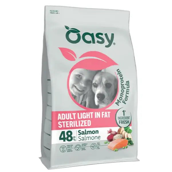 Oasy Cane Monoproteico Adult Light Salmone