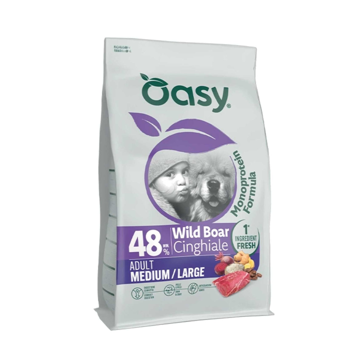 Oasy Cane Monoproteico Adult Medium/Large Cinghiale