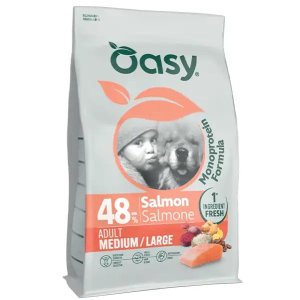 Oasy Cane Monoproteico Adult Medium/Large Salmone 10 kg