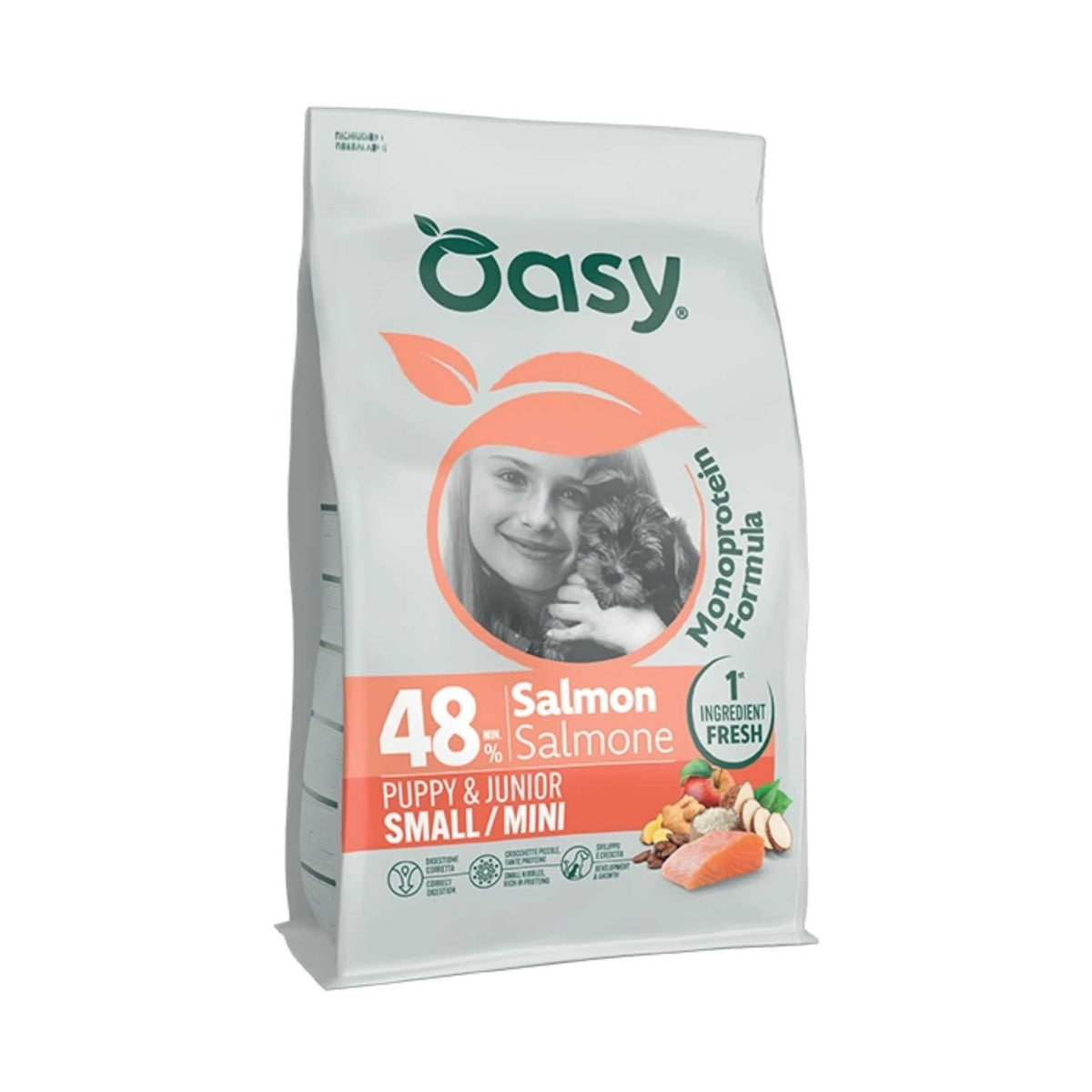 Oasy Cane Monoproteico Puppy Small/Mini Salmone