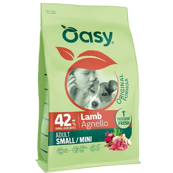 Oasy Cane Original Adult Small/Mini Agnello 2 kg
