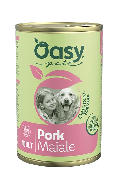 Oasy Lifestage Umido Cane Adulto 400G Maiale