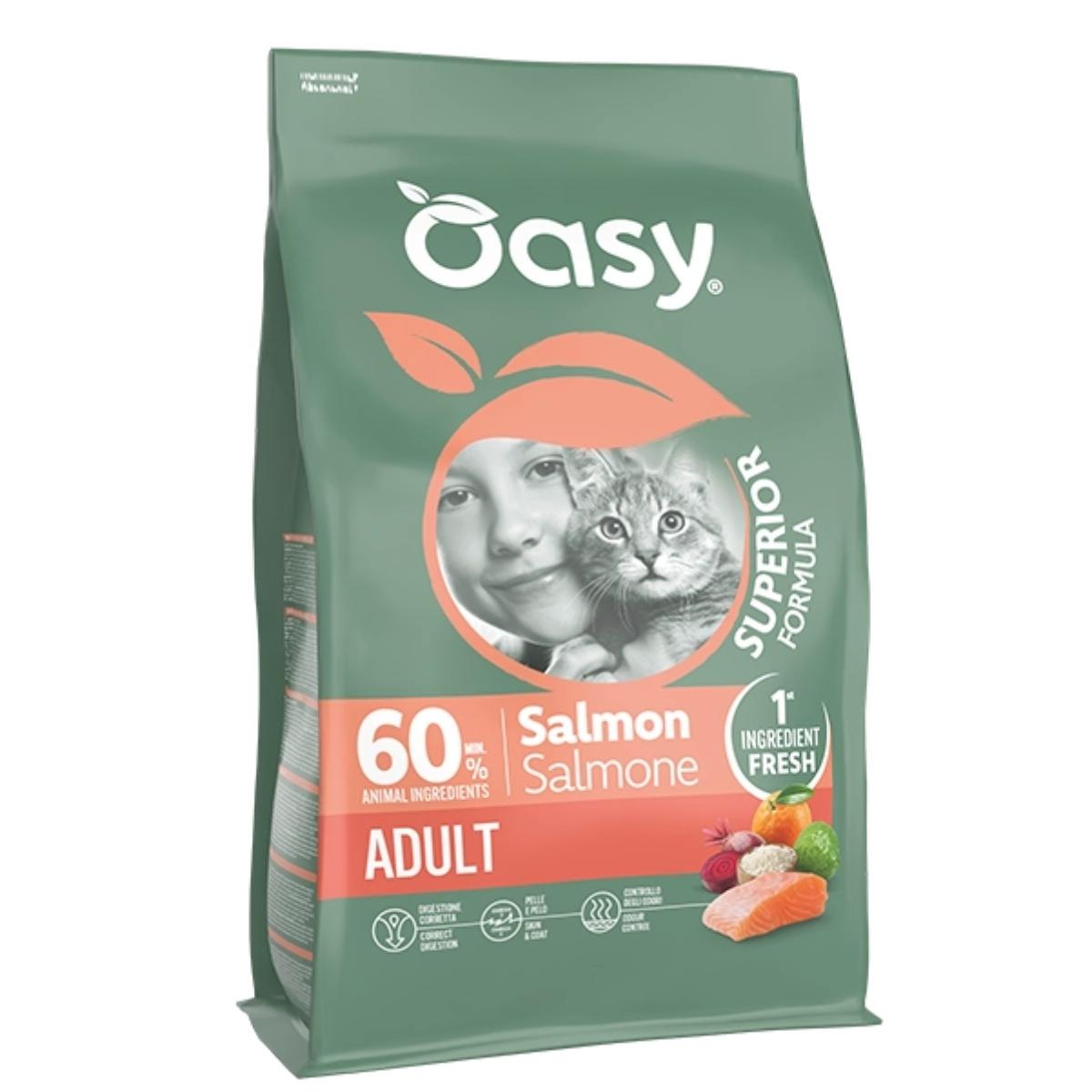 Oasy Gatto Superior Adult Salmone 6 kg