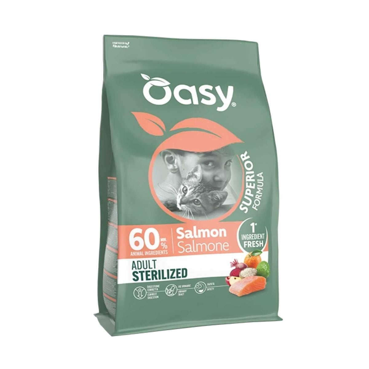 Oasy Gatto Superior Adult Sterilized Salmone 300 g