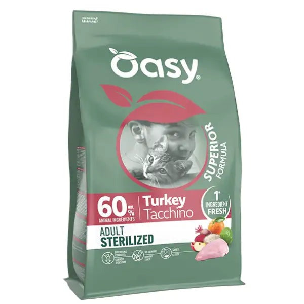 Oasy Gatto Superior Adult Sterilized Tacchino 1,5 kg