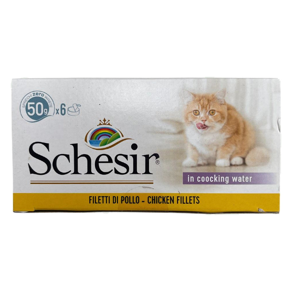 Schesir Gatto Multipack Lattina 6x50 g Filetti di Pollo