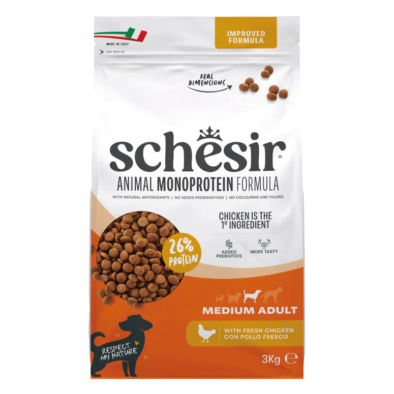 Schesir Cane Animal Monoprotein Formula Medium 3 kg Pollo