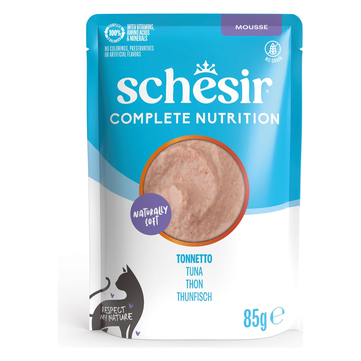 Schesir Gatto Complete Nutrition Mousse Busta 85 g Tonnetto