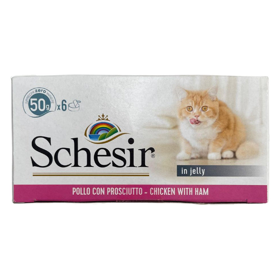 Schesir Gatto Multipack Lattina 6x50 g Pollo con Prosciutto