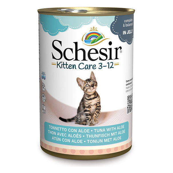 Schesir Gatto Kitten Care Gelatina Lattina 140 g Schesir Kitten Care Tonnetto con Aloe