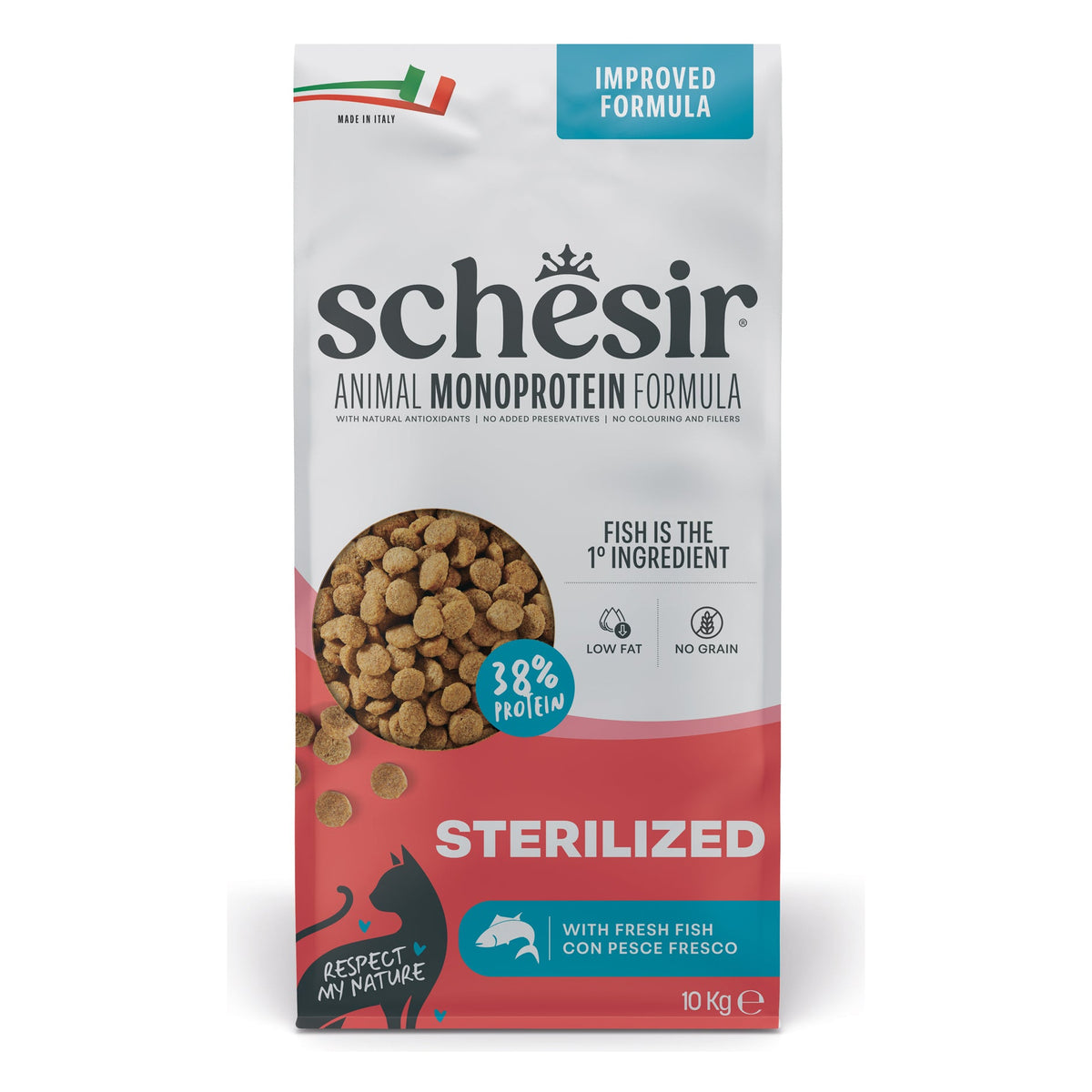 Schesir Gatto Animal Monoprotein Formula 10 kg Sterilized Pesce