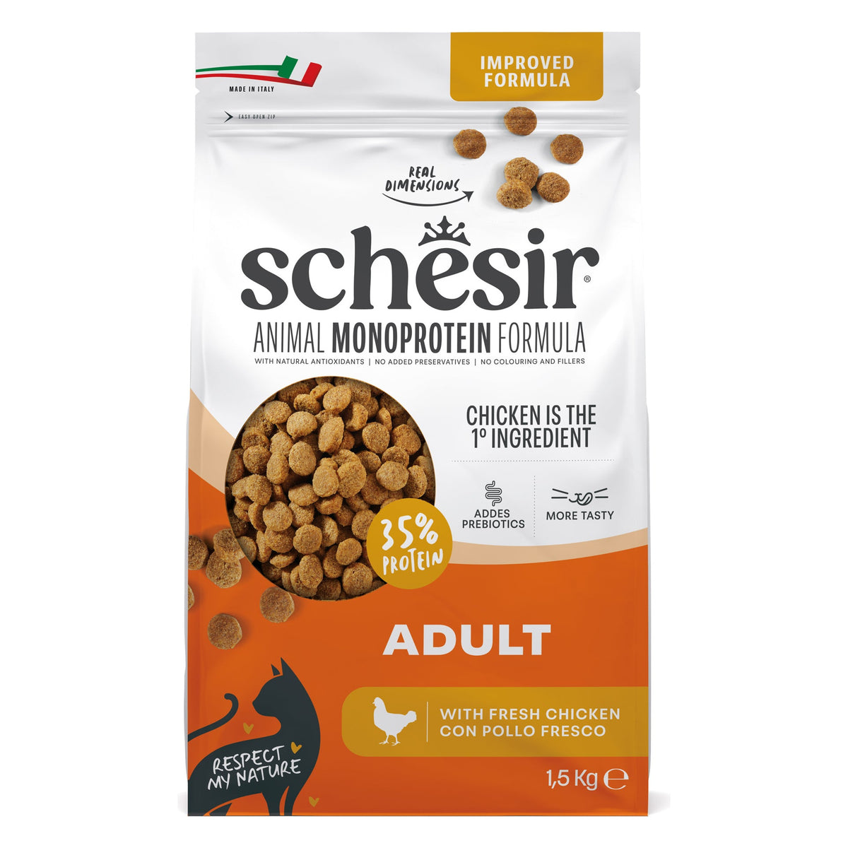 Schesir Gatto Animal Monoprotein Formula 1,5 kg Adult Pollo