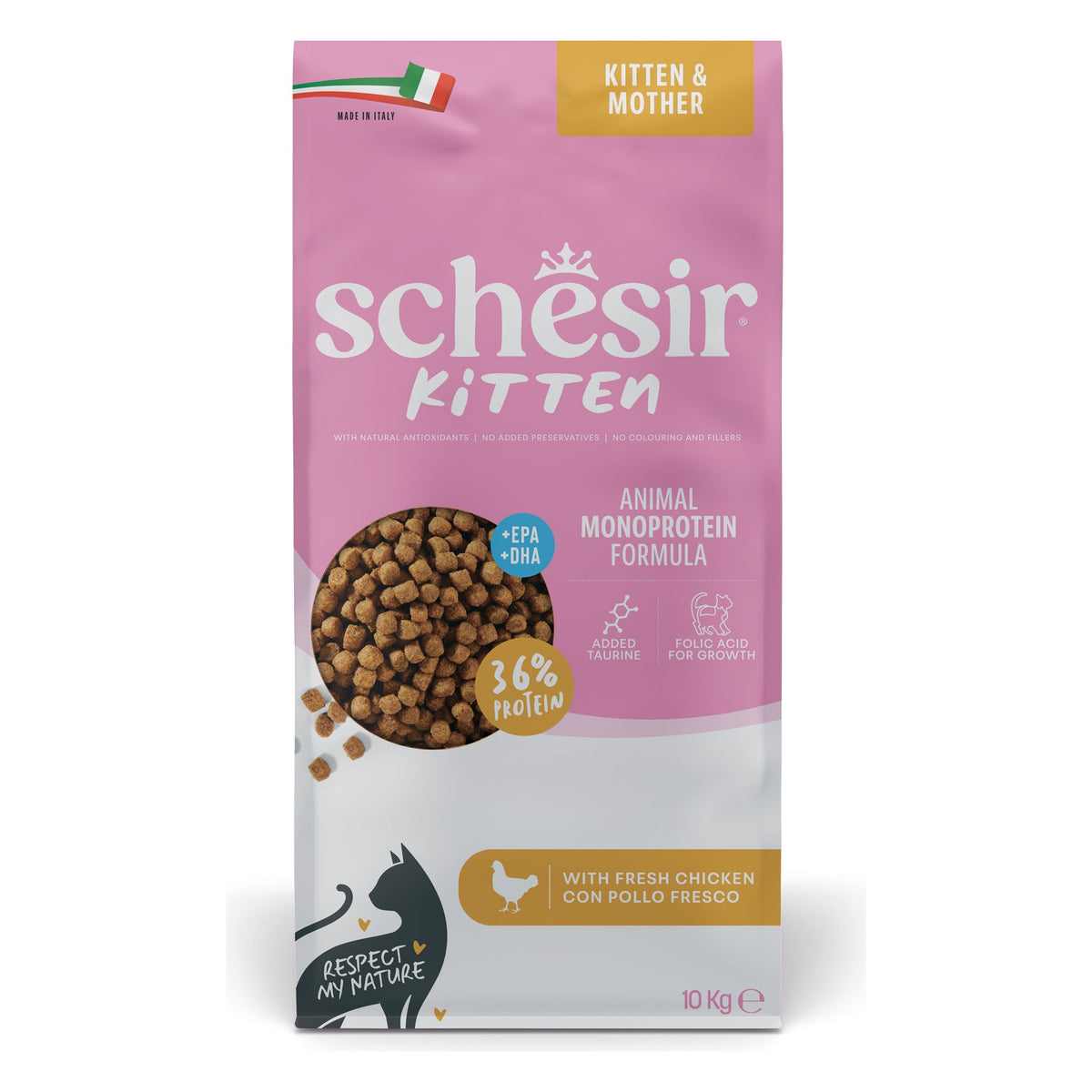 Schesir Gatto Animal Monoprotein Formula 10 kg Kitten Pollo