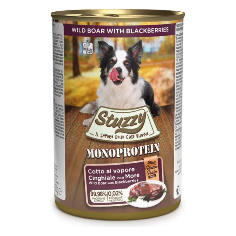 Stuzzy Cane Monoprotein Paté Lattina 400 g Cinghiale