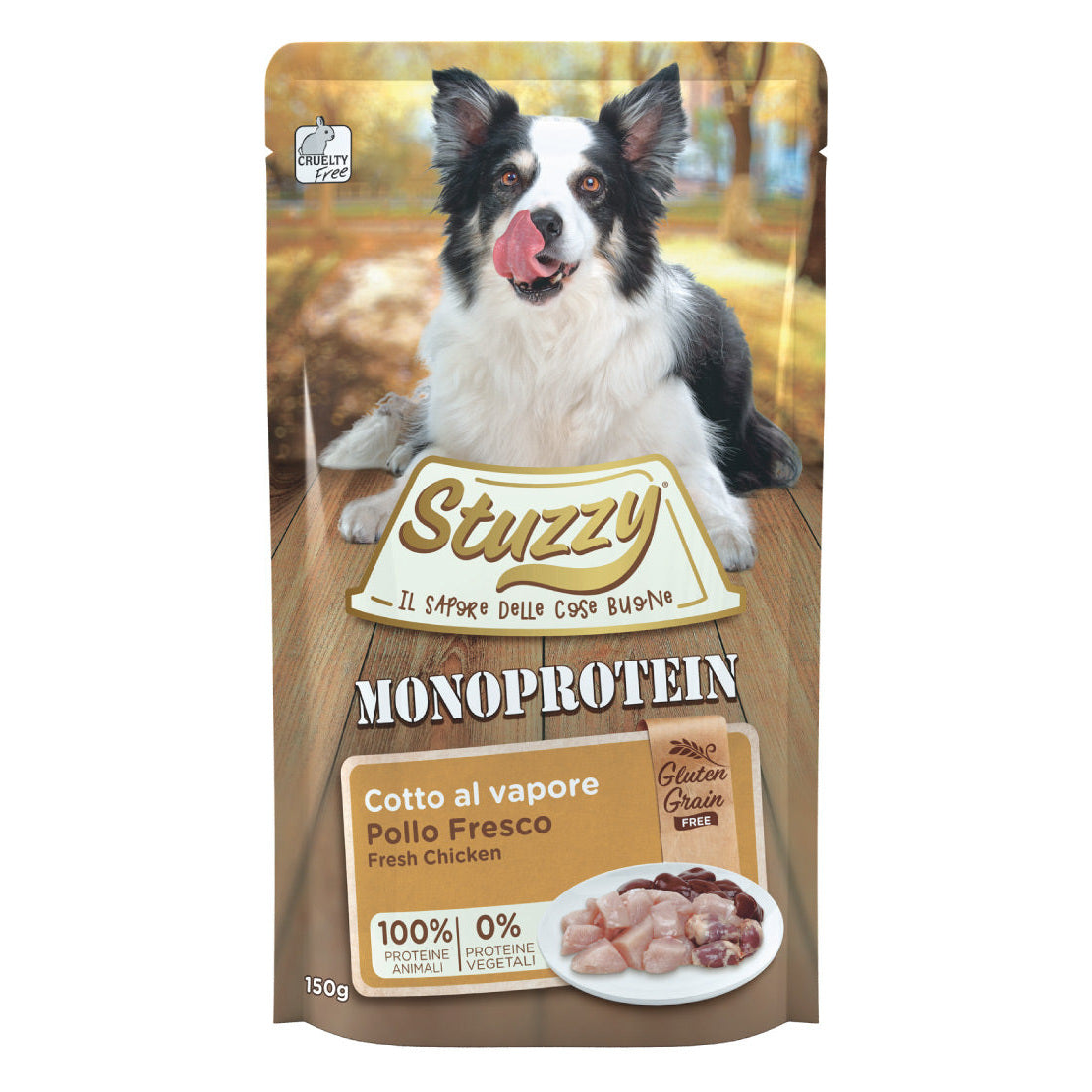 Stuzzy Cane Monoprotein Paté Busta 150 g Pollo Fresco