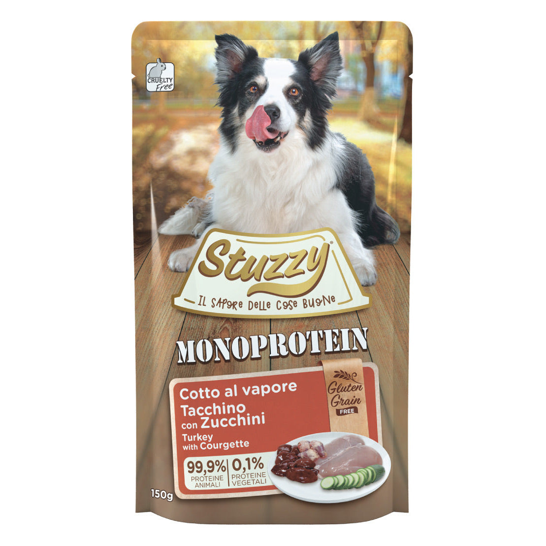 Stuzzy Cane Monoprotein Paté Busta 150 g Tacchino con Zucchine