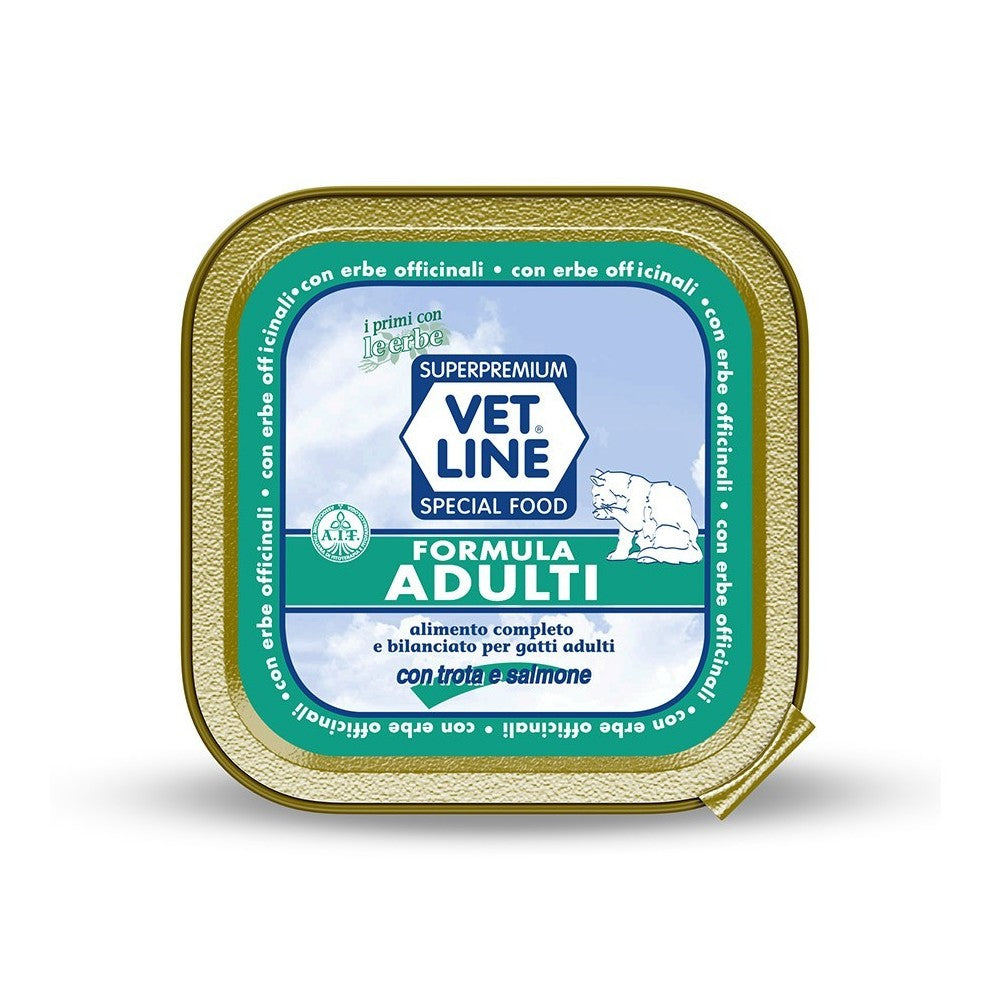 Vetline Gatto Adulto Umido trota e salmone 100 g