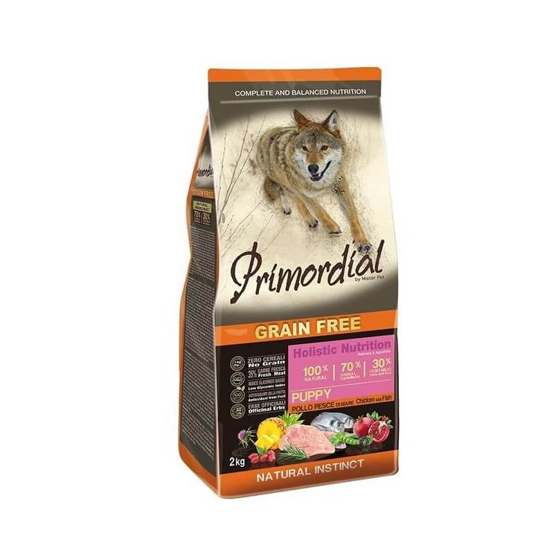 Primordial Grain Free Cibo Per Cani Puppy Gusto Pollo E Pesce 12Kg