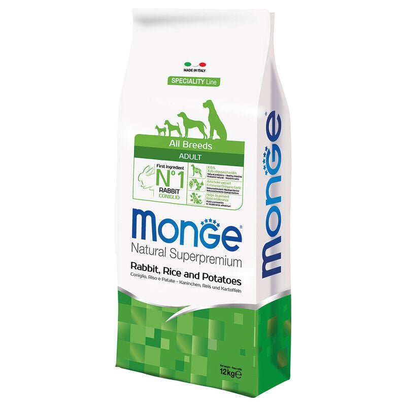 Monge - Monge Natural Superpremium Cane Adult Coniglio, Riso & Patate - Animalmania Store