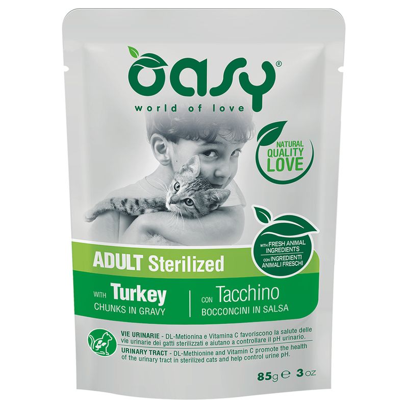 Oasy - Oasy Cat Adult Busta Sterilized Bocconcini In Salsa 85G - Animalmania Store