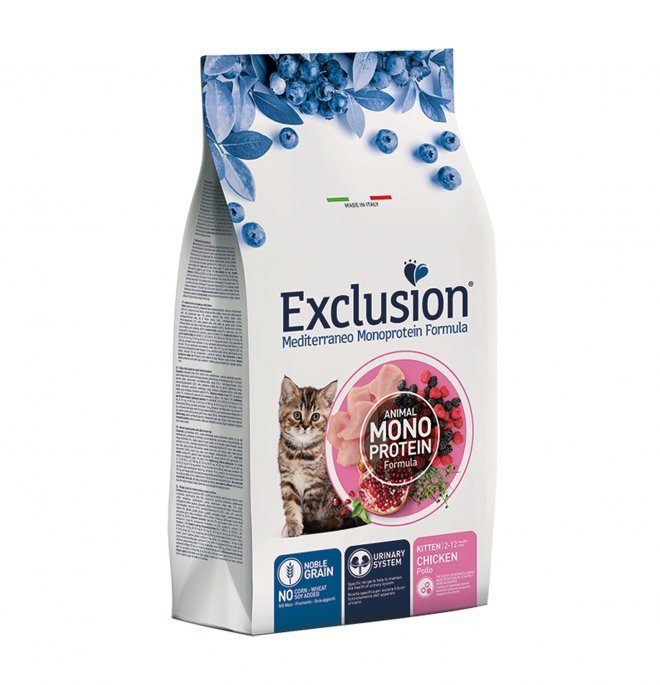 Exclusion - Exclusion Mediterraneo Cibo Per Gattini Gusto Pollo 1,5Kg - Animalmania Store