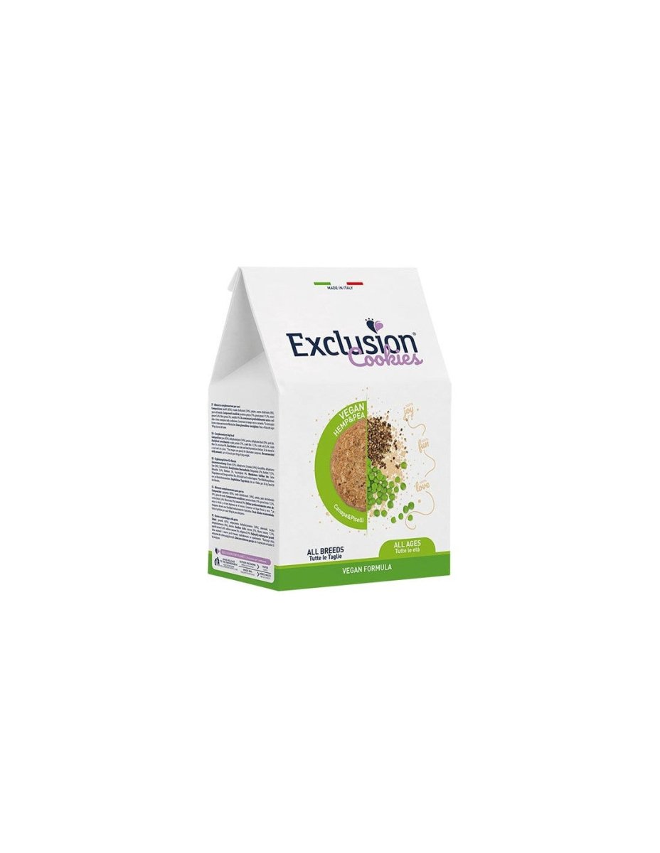 Exclusion - Exclusion Mediterraneo snack per cani adulti gusto canapa e piselli 300gr - Animalmania Store