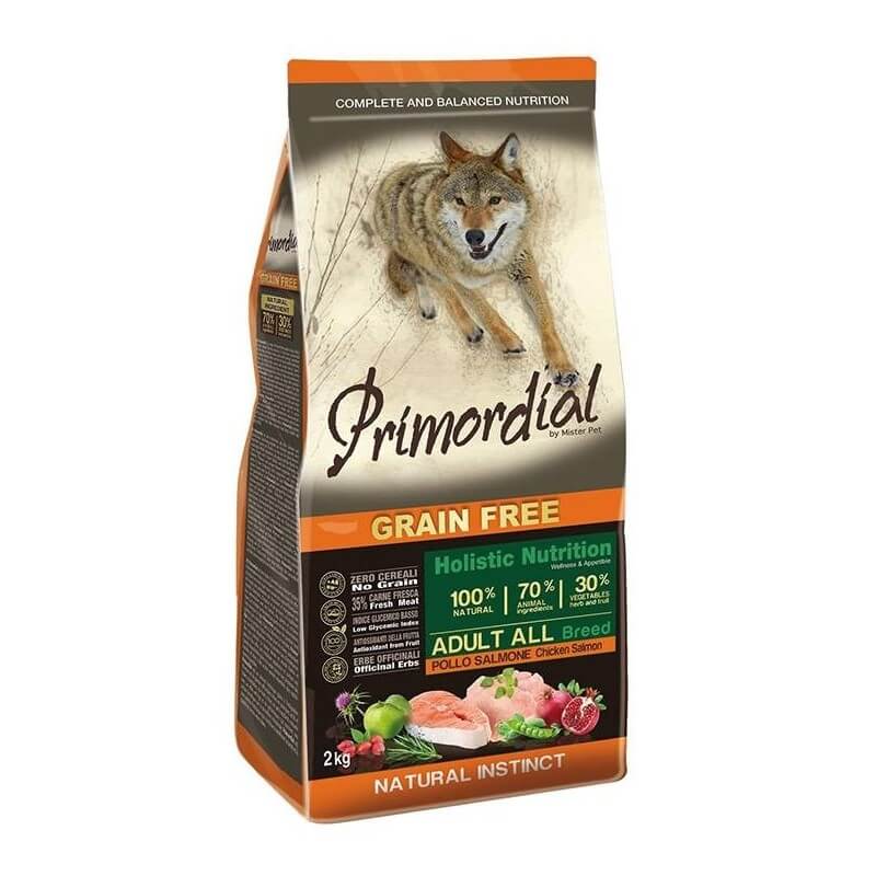 Primordial Grain Free Cibo Per Cani Gusto Pollo E Salmone 12Kg