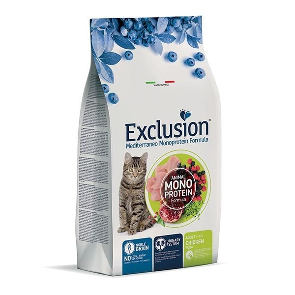 Exclusion - Exclusion Mediterraneo Cibo Per Gatti Adulti Gusto Pollo 1,5Kg - Animalmania Store
