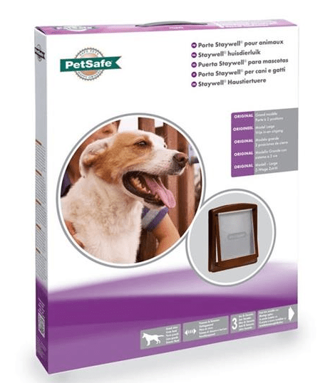 PetSafe - PetSafe Porta per Animali a 2 Direzioni 775 Grande 35,6x30,5 cm Marrone per Cani - Animalmania Store