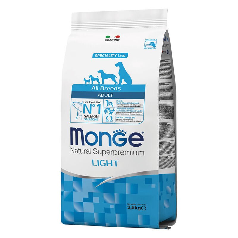 Monge - Monge Natural Superpremium Cane Adult Salmone & Riso Light - Animalmania Store