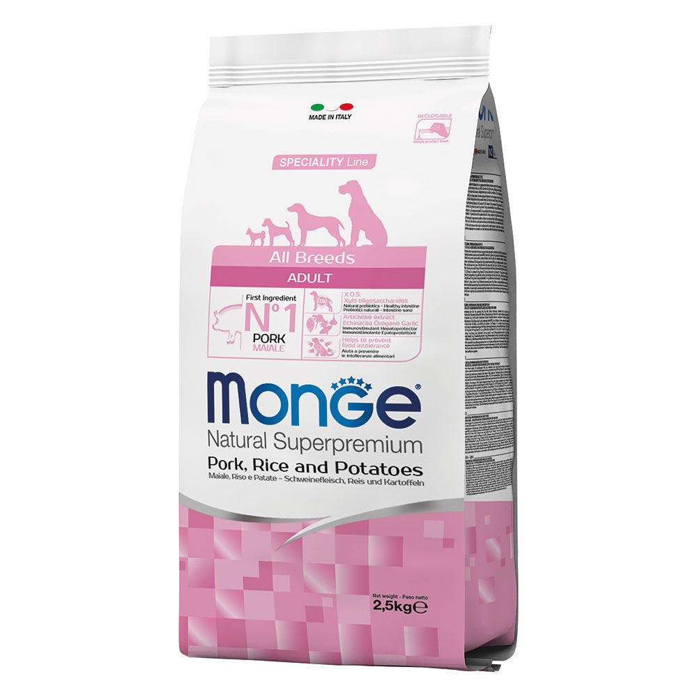 Monge - Monge Natural Superpremium Cane Adult Maiale, Riso & Patate - Animalmania Store