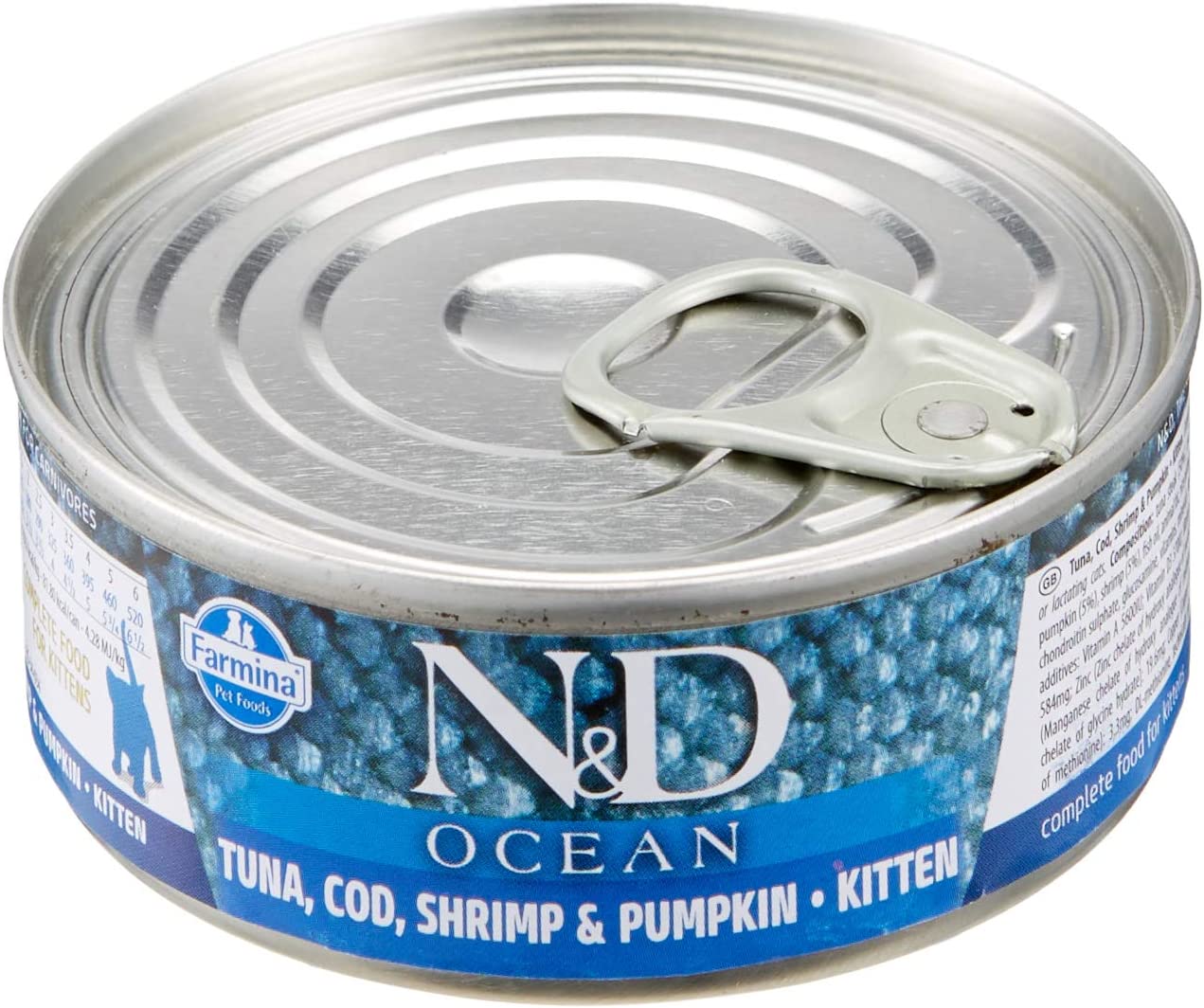Farmina N&D gatto Ocean Tonno, Cod, Shrimp & Pumpkin Kitten 70g