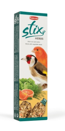Padovan - STIX HERBS CANARINI E CARDELLINI Mangime complementare per canarini e cardellini 80g - Animalmania Store
