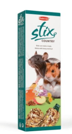 Padovan - STIX COUNTRY CRICETI Mangime complementare per criceti e altri piccoli roditori 100g - Animalmania Store