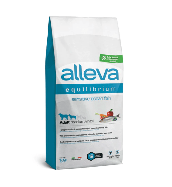 Alleva - Alleva Adult Crocchette Per Cani Equilibrium Sensitive con Pesce 12 kg - Animalmania Store