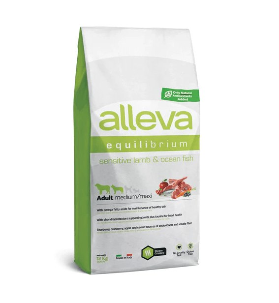 Alleva - Alleva Adult Crocchette Per Cani Equilibrium Sensitive con Agnello e Pesce 12 kg - Animalmania Store