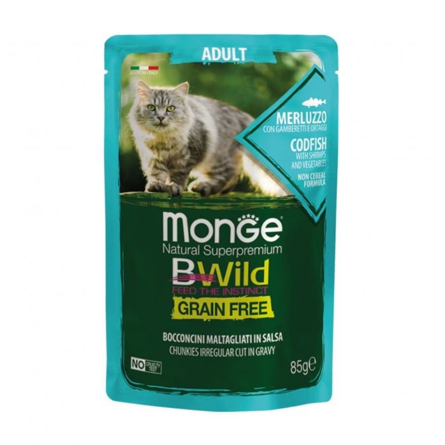 Monge - Monge Bwild Grain Free Cibo Per Gatti 85Gr - Animalmania Store