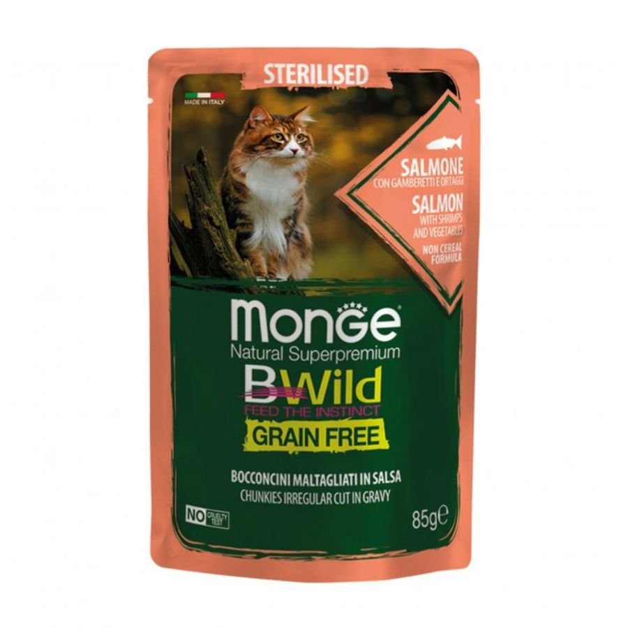 Monge - Monge Bwild Grain Free Cibo Per Gatti 85Gr - Animalmania Store