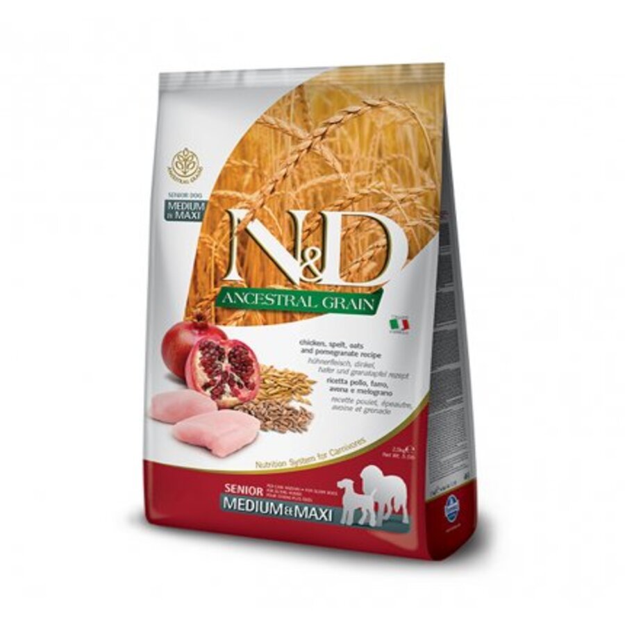 Farmina - Farmina N&D cane Ancestral Senior Adulto Medium Maxi 12Kg - Animalmania Store