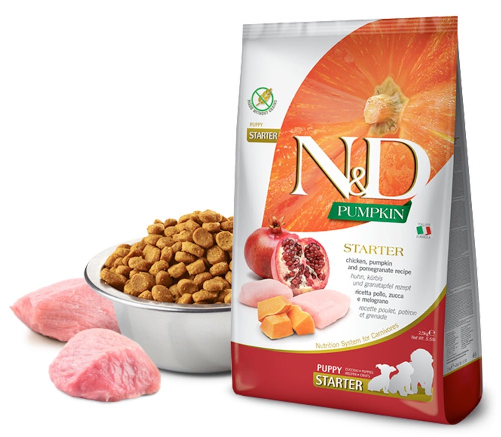 Farmina - N&D Pumpkin Dogpollo E Melograno Starter Puppy All Breeds Kg 2.5 - Animalmania Store
