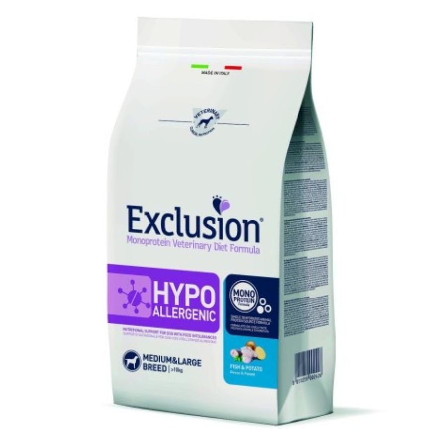 Exclusion - Exclusion cibo Cani adulti medium large Pesce e Patate 12Kg - Animalmania Store