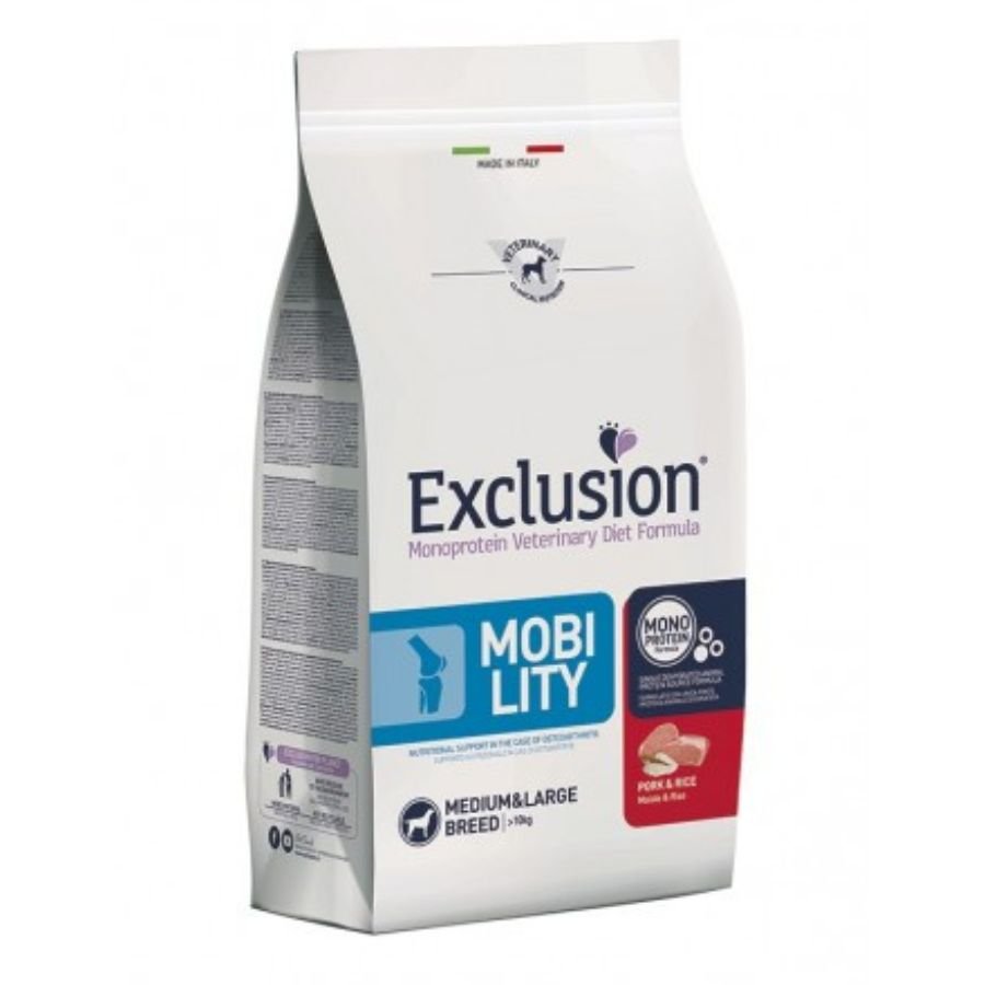 Exclusion - Exclusion Mobility Cibo Cani Medium Large Maiale E Riso 2Kg - Animalmania Store