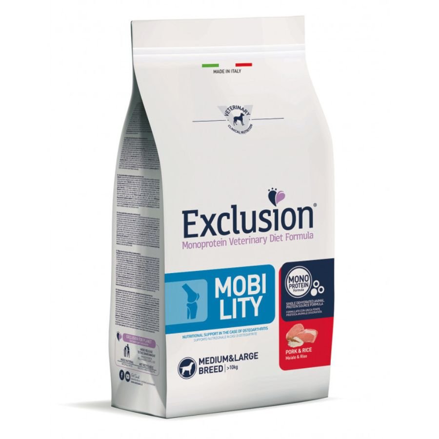 Exclusion - Exclusion Mobility Cibo Cani Adulti Medium Large Maiale 12Kg - Animalmania Store